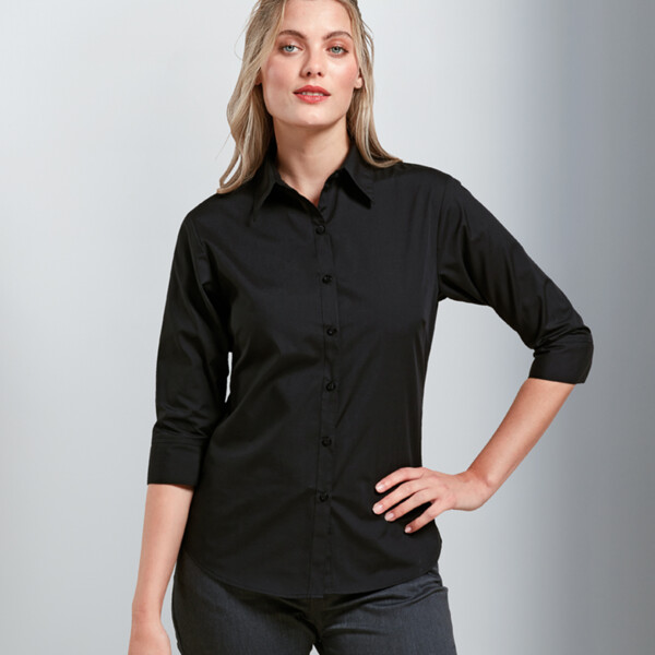 Premier Ladies 3/4 Sleeve Poplin Blouse Thumbnail