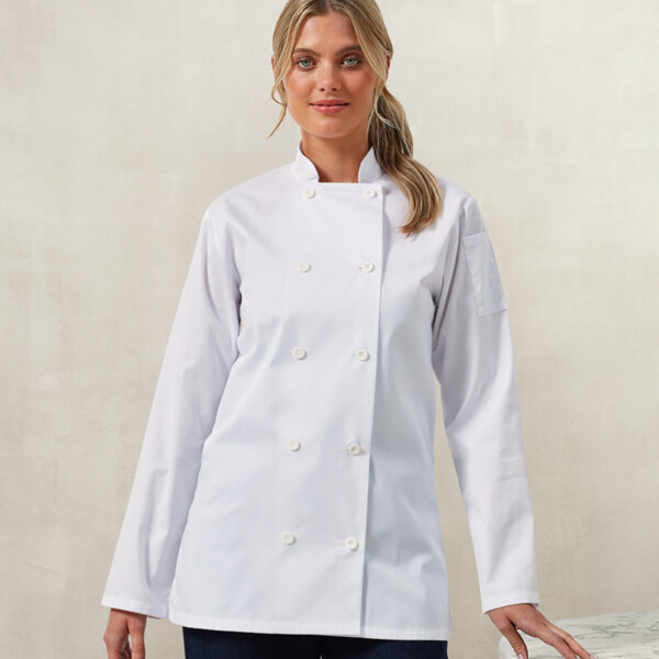 Premier Ladies Long Sleeve Chef's Jacket Thumbnail