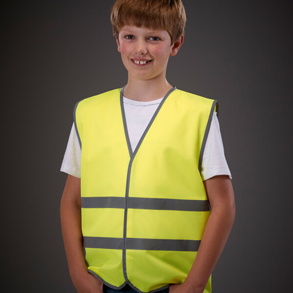 Yoko Kids Hi-Vis Two Band Waistcoat Thumbnail